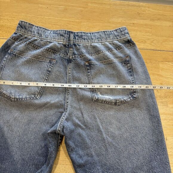 Rag & Bone Miramar Denim-Print Joggers Soft Terry Elastic Waist Loungewear Large - Picture 9 of 13